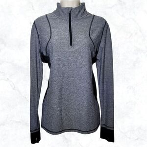 C9 Champion Grey Athletic Long Sleeve Quarter Zip Pullover Sporty Top